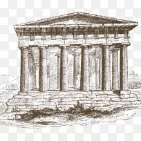 赫菲斯托斯神庙古希腊多里克秩序离子秩序载体古希腊古建筑