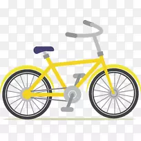 固定齿轮自行车山地自行车刹车底座黄色自行车