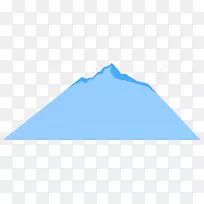 蓝色三角天空金字塔-冰山