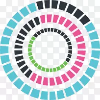 白宫华盛顿大学信息大数据研究-五颜六色的圆圈框架