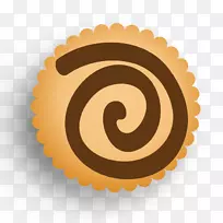 棕色圆字形饼干