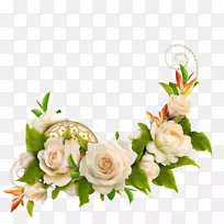 花玫瑰婚礼白玫瑰花装饰绿色植物