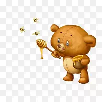 绘制土坯插图-蜂蜜熊