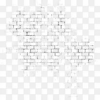 黑白角图案-老式黑砖墙背景