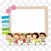 儿童卡通插图-卡通学生