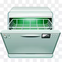 洗碗机家用电器洗碗机卡通微波炉