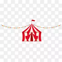 马戏团帐篷狂欢节-可爱的马戏团帐篷载体