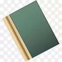 长方形绿色木-笔记本