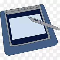 平板电脑图形片可伸缩图形剪辑艺术蓝片