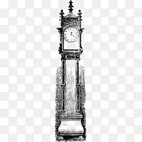 钟表插图.欧式手绘大本钟