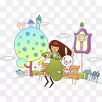 免费摄影小号插画.手绘长笛