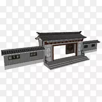 庭院屋顶标志-传统庭院门