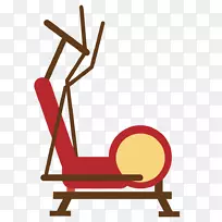 健身器材运动杠铃图标健身椅