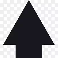 黑白三角形金字塔向上箭头