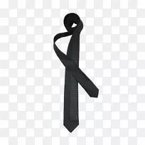 黑色领带灰色普拉达印花领带