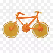 视觉艺术雕塑食品摄影-橙色自行车