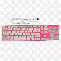 电脑键盘电脑鼠标手提电脑无线键盘粉红色键盘