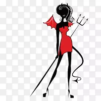 魔鬼摄影剪辑艺术手叉女巫