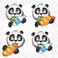 大熊猫竹子面包插图-熊猫