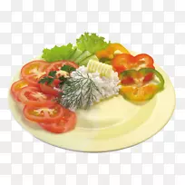 埃尔莎水果沙拉鸡肉沙拉游戏-西方艺术沙拉盘