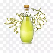 果汁橄榄油绘图插图.橄榄油载体材料