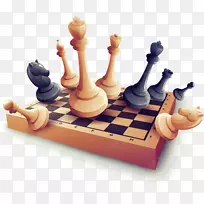 棋盘.手绘国际象棋