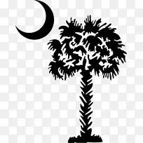 南卡罗来纳州棕榈旗剪贴画-卡罗莱纳剪贴画
