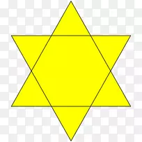 三角形区域黄色图案-黄色星图