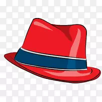 拉布拉多猎犬帽子摄影插图-红色帽子
