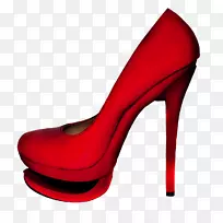 红色高跟鞋庭院鞋服装时尚高跟鞋