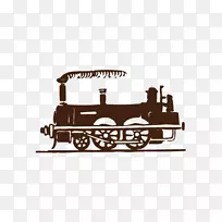 火车轨道运输图-火车，蒸汽列车，复古