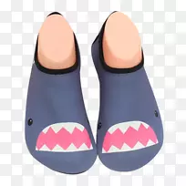 拖鞋、袜子、运动鞋、儿童-可爱的鲨鱼图案袜子