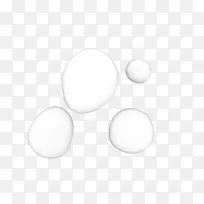 白色圆形图案-透明水滴