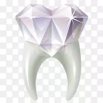 牙齿仙女牙科人类牙齿牙齿和钻石