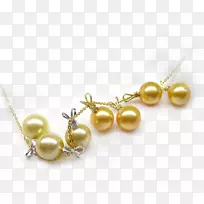 珍珠耳环项链珠宝设计师-项链
