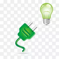 交流电源插头和插座.绿色能源