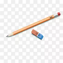 铅笔橡皮擦天然橡胶铅笔和橡皮擦