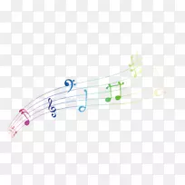 音符图形设计音乐符号彩色音符装饰图案