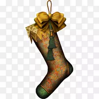 圣诞老人圣诞长统袜圣诞装饰品-靴子