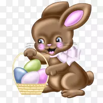 复活节剪贴画-可爱的兔子