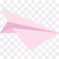 几何形状三角形几何圆粉红色纸飞机