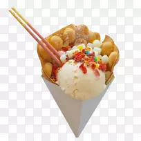 冰淇淋圣代冷冻酸奶乳-草莓蛋乳冰淇淋图片材料