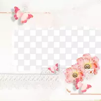 花瓣粉红画框花-粉色连衣裙花架