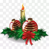 圣诞点缀蜡烛圣诞树-圣诞蜡烛球