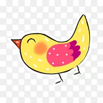 鸟类卡通插图-小鸡