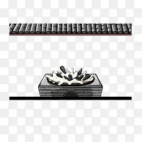卡通插图-炉子煮瓜子