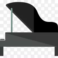 钢琴下载可伸缩图形图标-黑色钢琴