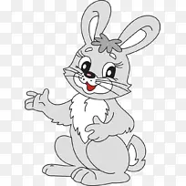 复活节兔夹艺术-可爱的兔子