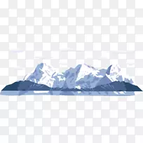 南极冰山图-白色简单冰山