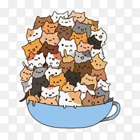 波斯猫可爱卡瓦伊画杯咖啡猫